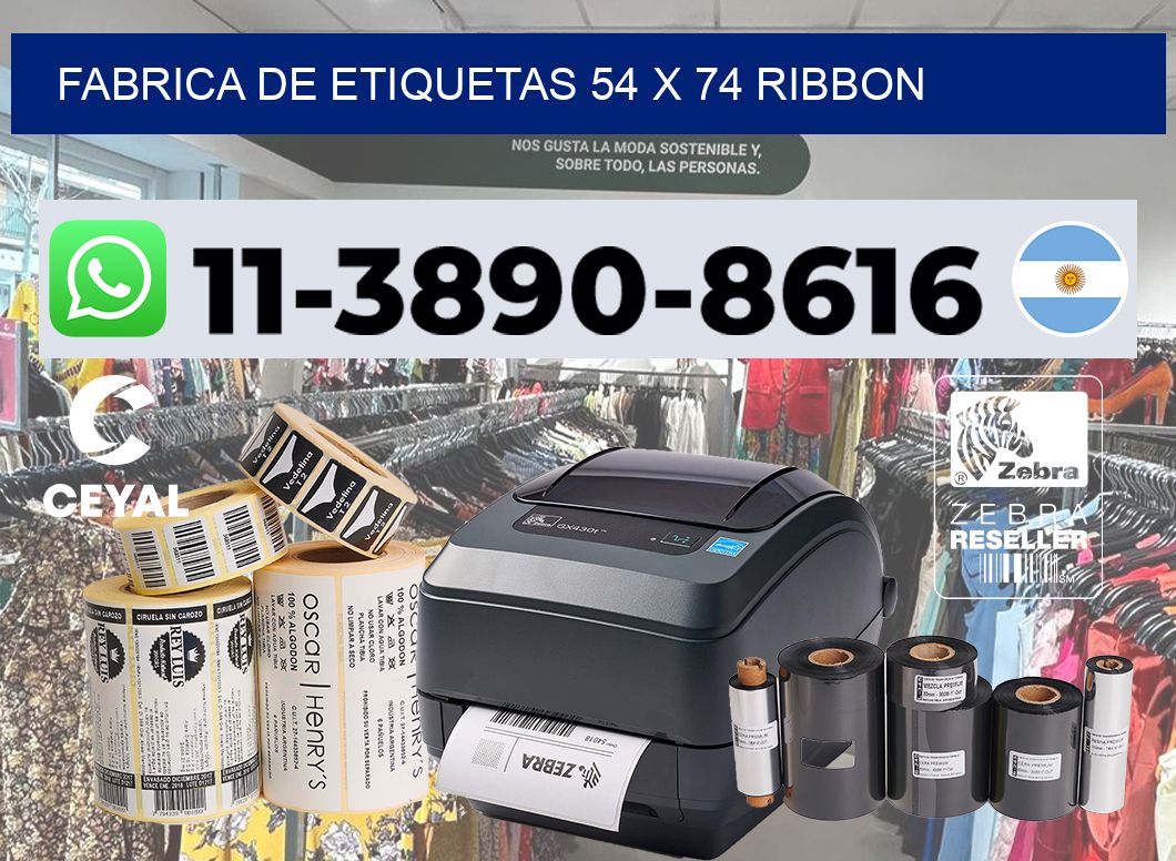 fabrica de etiquetas 54 x 74 ribbon