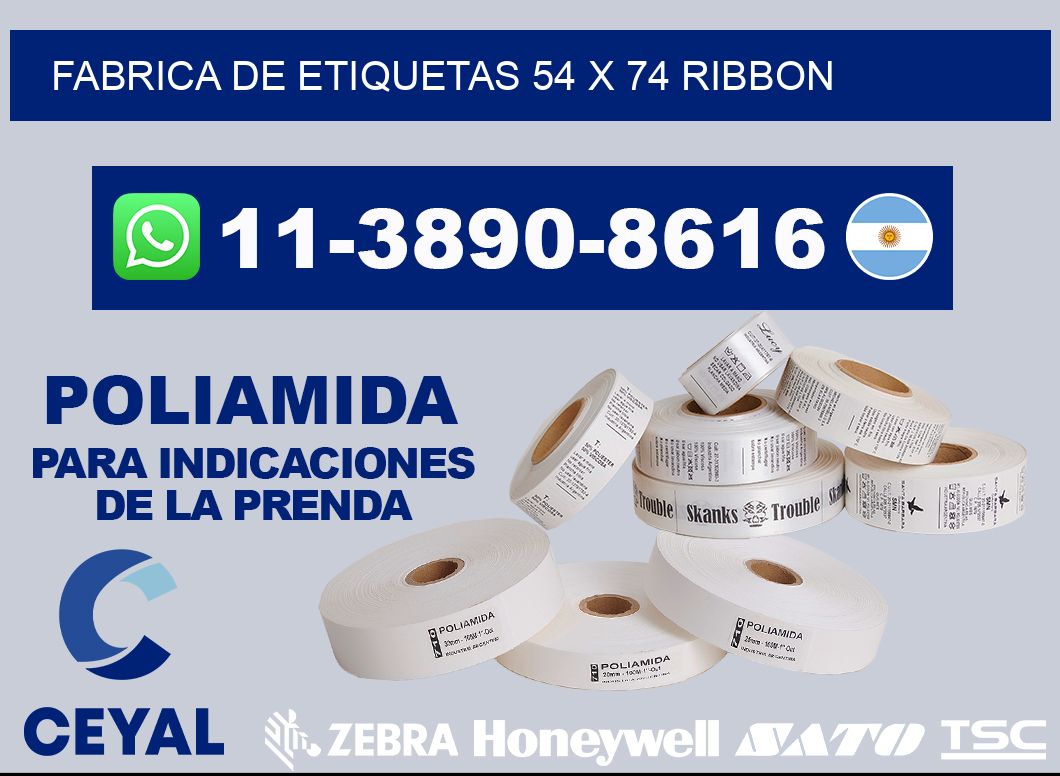 fabrica de etiquetas 54 x 74 ribbon