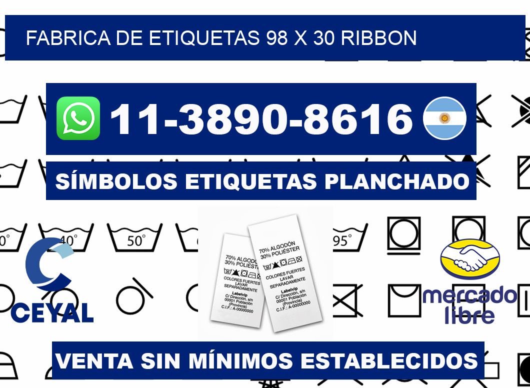 fabrica de etiquetas 98 x 30 ribbon
