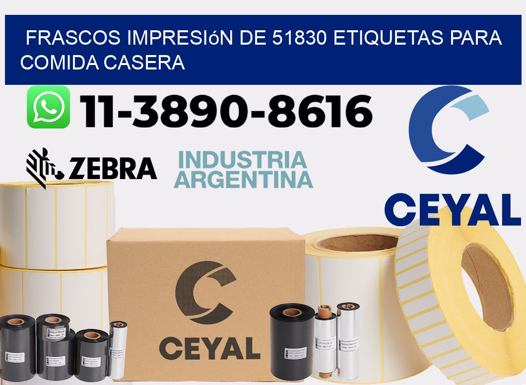 frascos impresión de 51830 etiquetas para comida casera