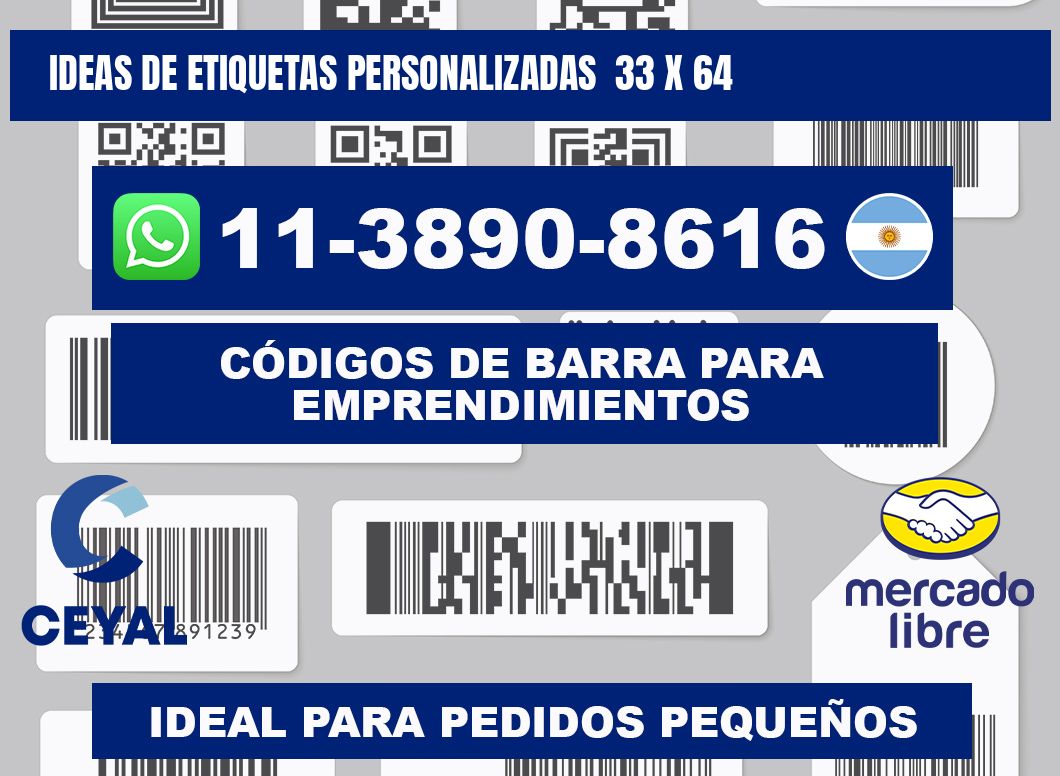 ideas de etiquetas personalizadas  33 x 64