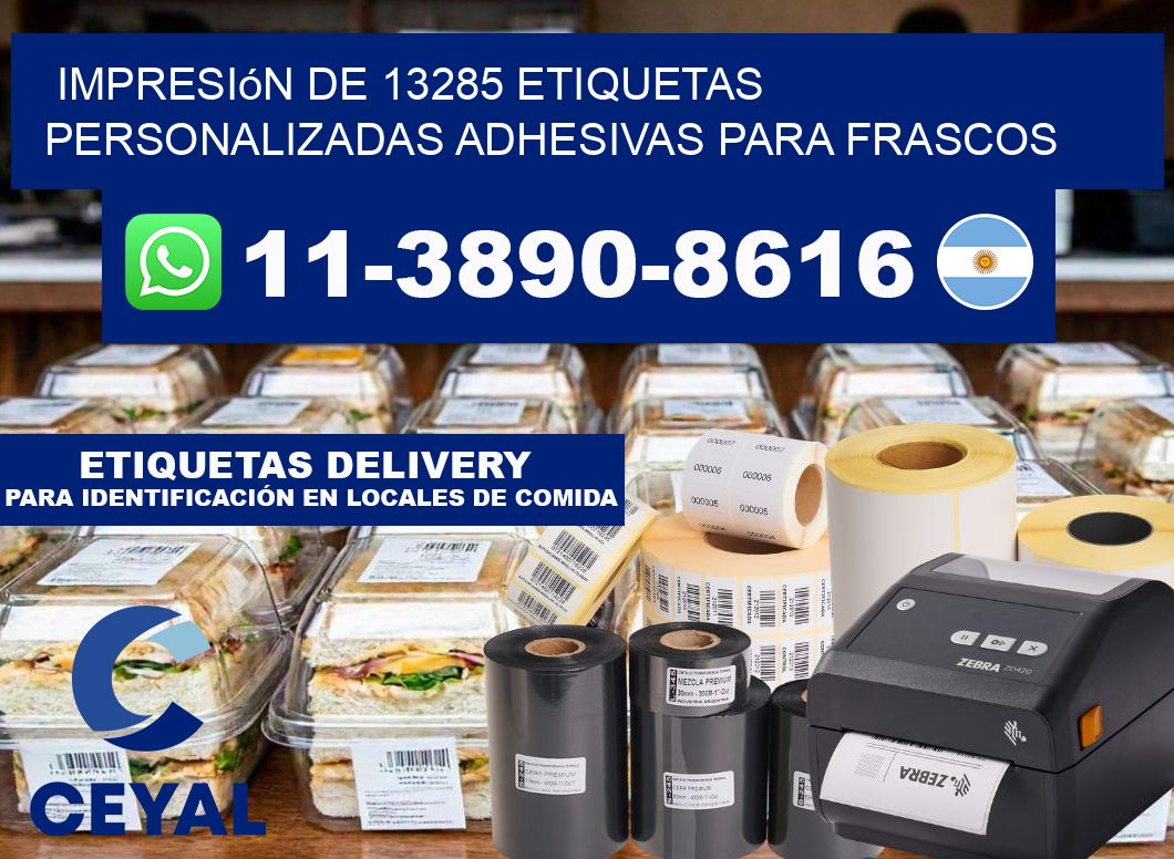 impresión de 13285 etiquetas personalizadas adhesivas para frascos