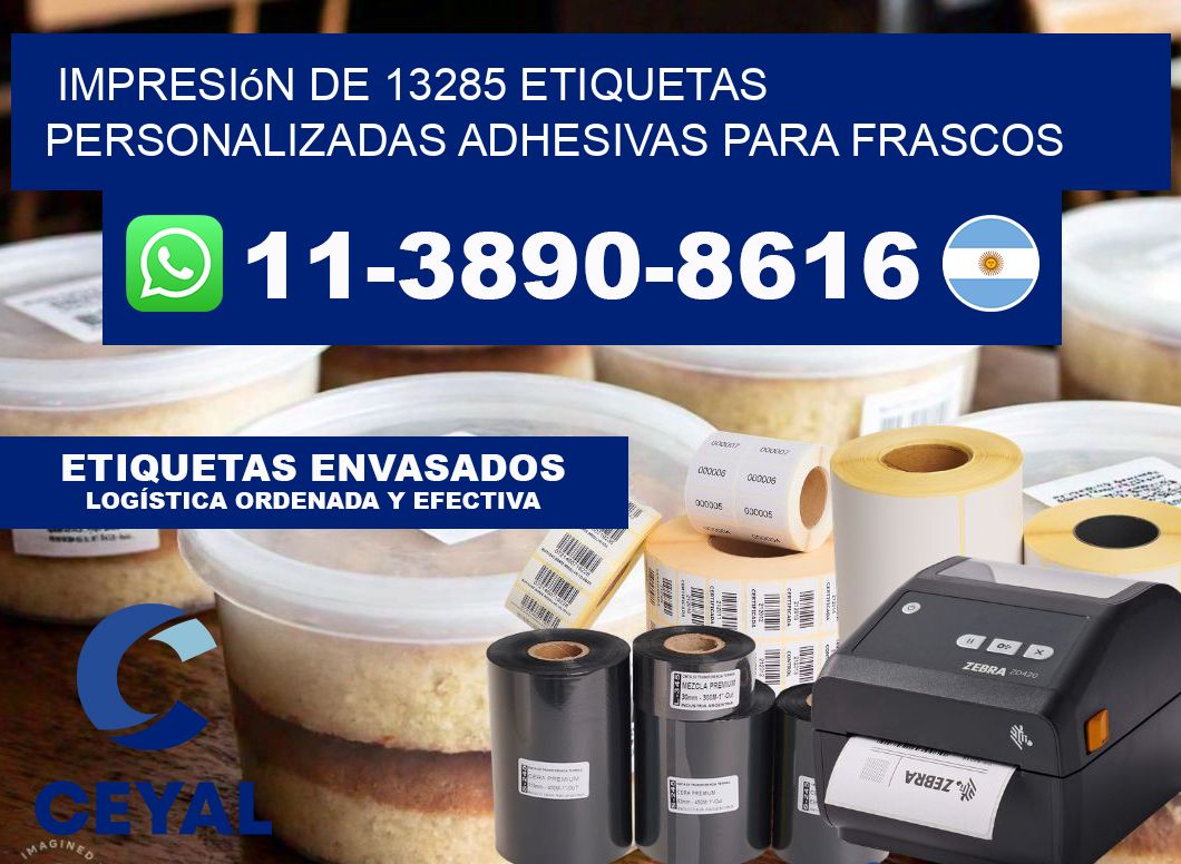 impresión de 13285 etiquetas personalizadas adhesivas para frascos