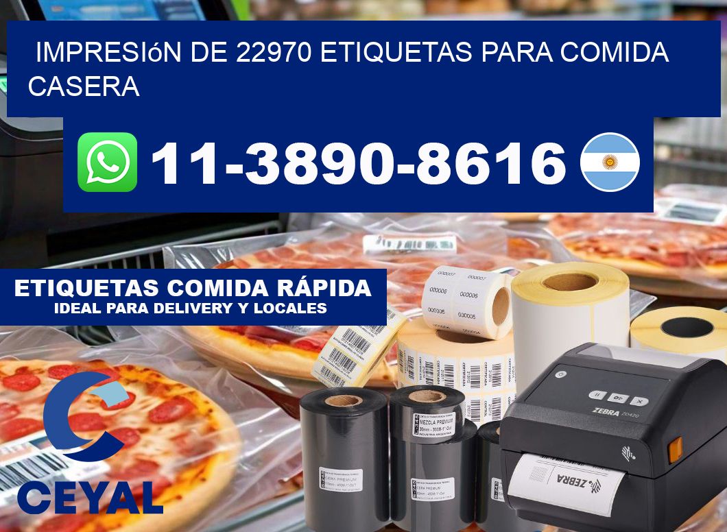 impresión de 22970 etiquetas para comida casera