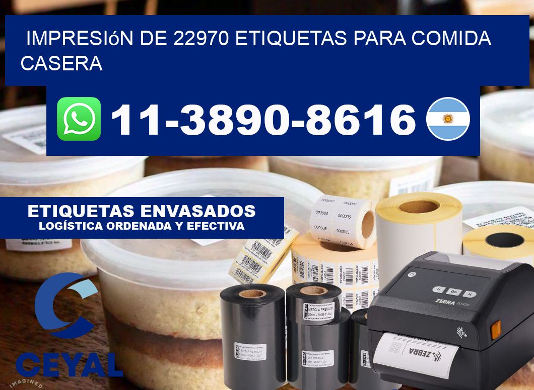 impresión de 22970 etiquetas para comida casera