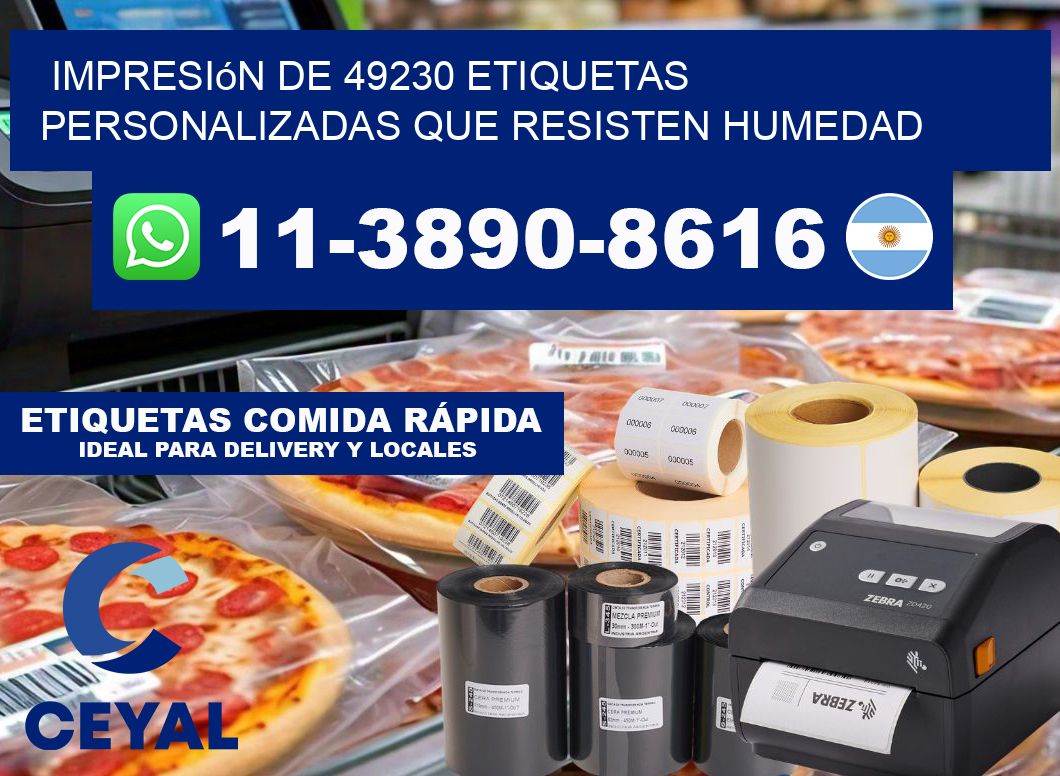 impresión de 49230 etiquetas personalizadas que resisten humedad