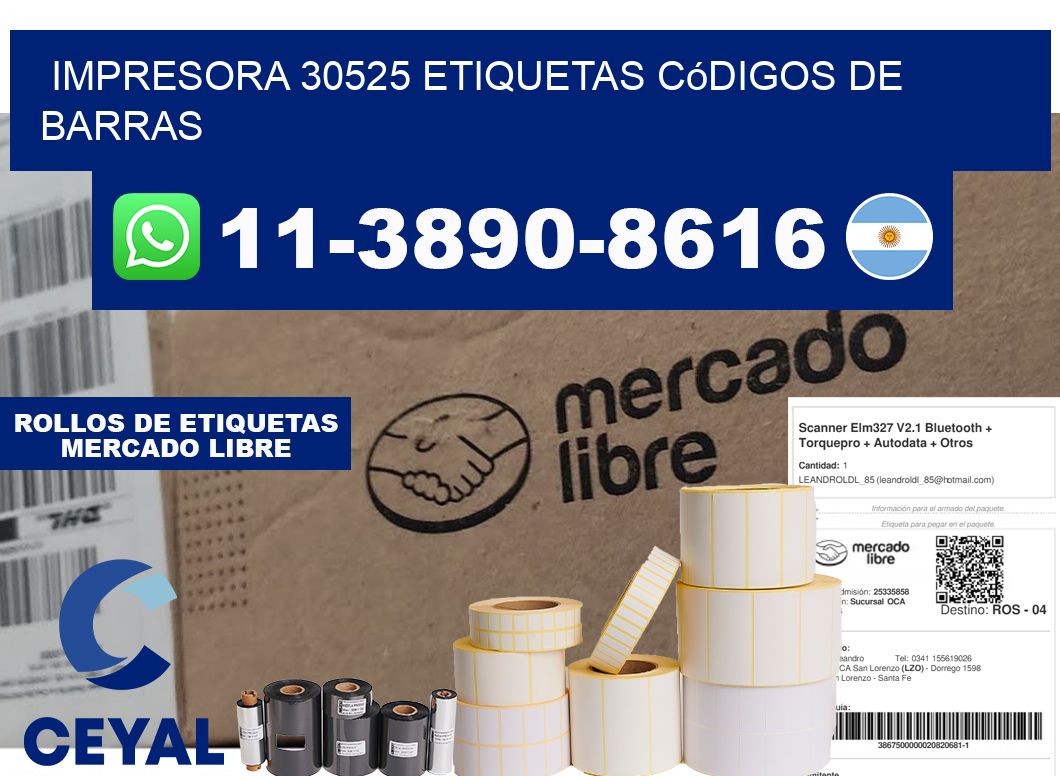 impresora 30525 etiquetas códigos de barras