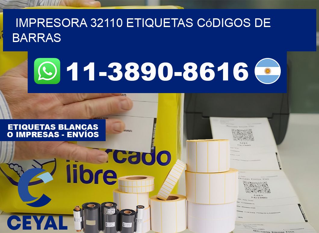 impresora 32110 etiquetas códigos de barras
