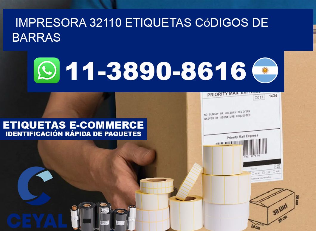 impresora 32110 etiquetas códigos de barras