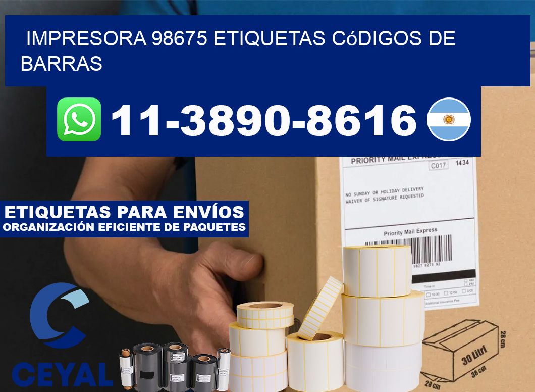 impresora 98675 etiquetas códigos de barras