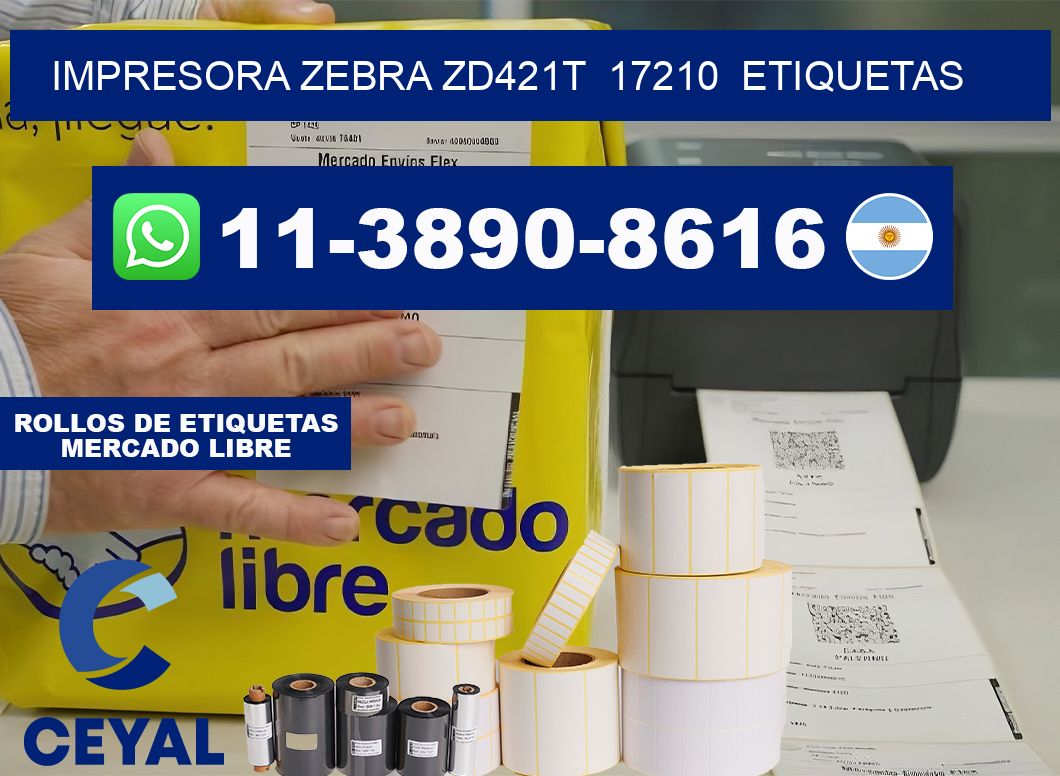impresora zebra zd421t  17210  etiquetas