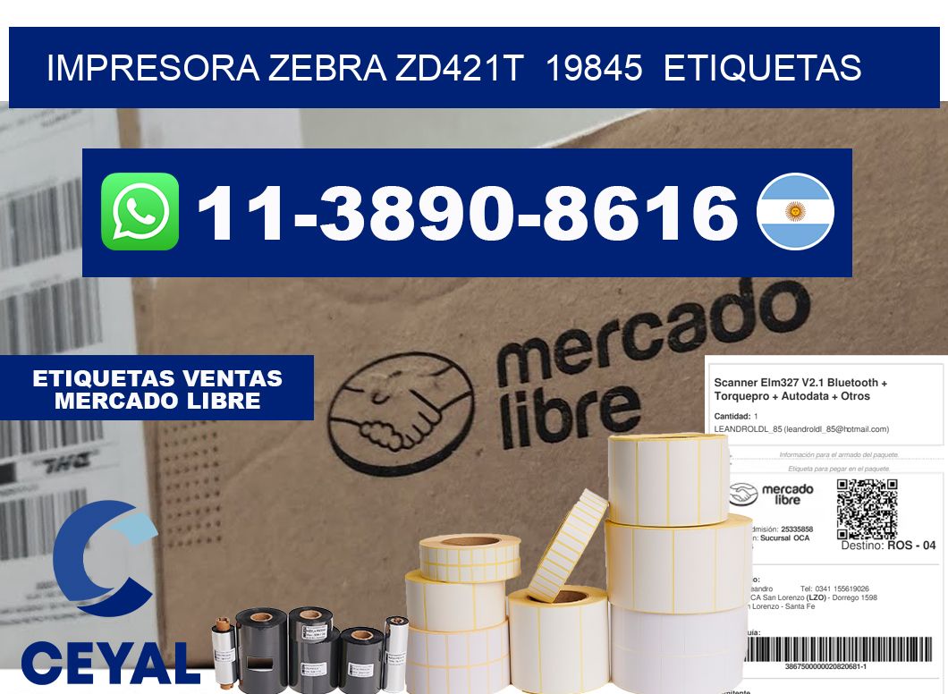 impresora zebra zd421t  19845  etiquetas