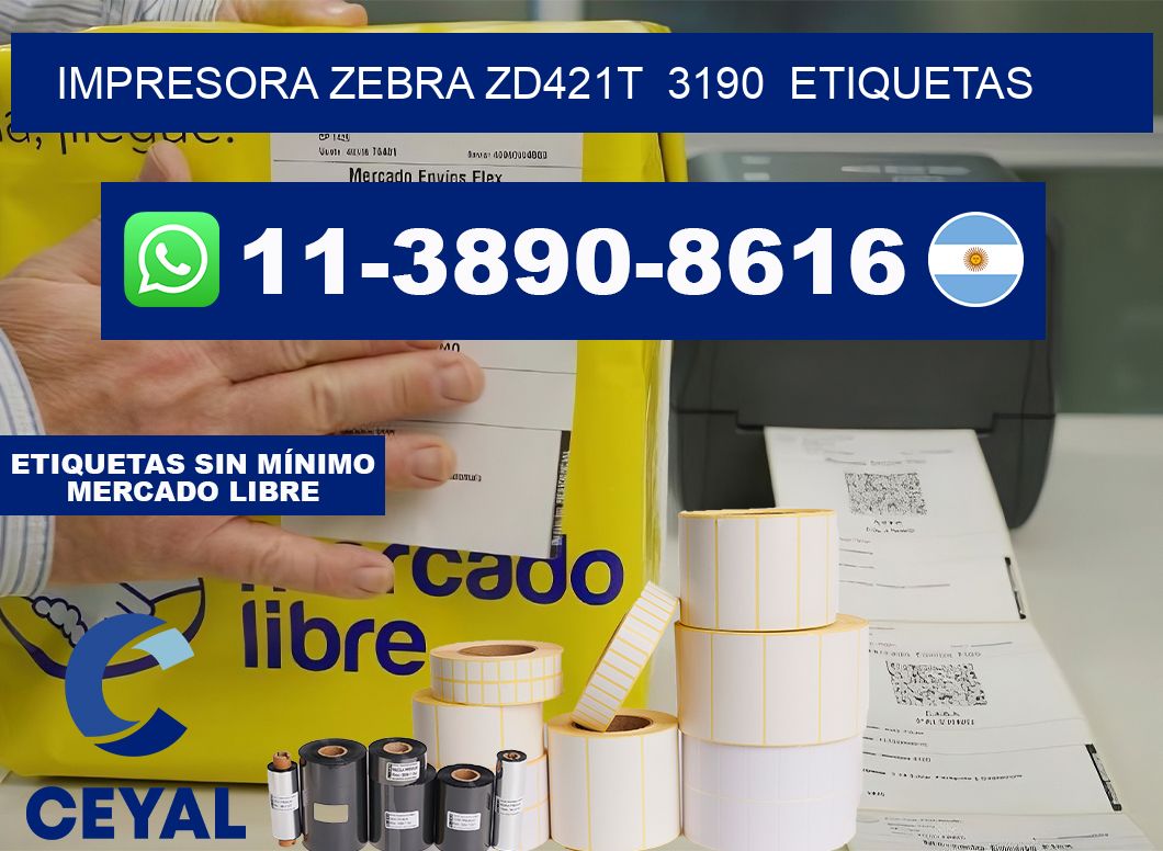impresora zebra zd421t  3190  etiquetas