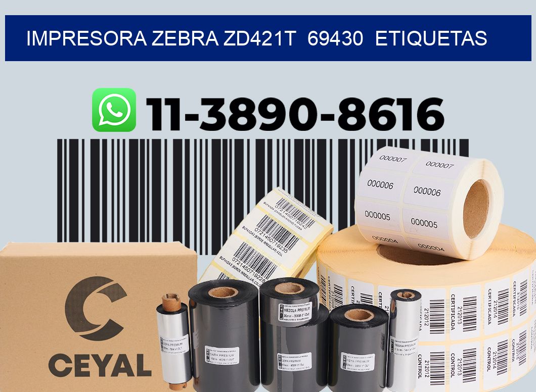 impresora zebra zd421t  69430  etiquetas