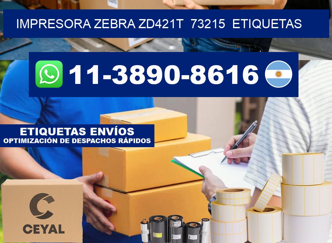 impresora zebra zd421t  73215  etiquetas