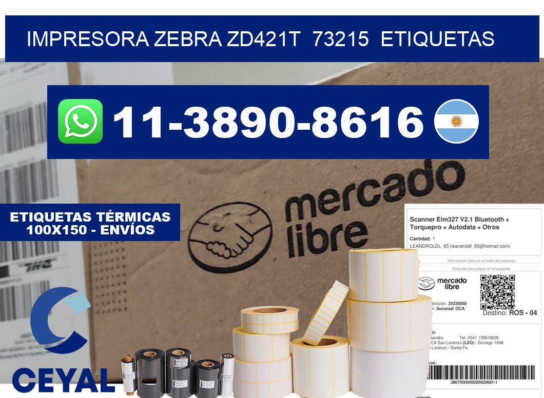 impresora zebra zd421t  73215  etiquetas