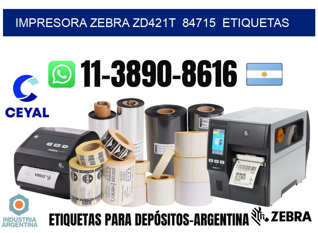 impresora zebra zd421t  84715  etiquetas
