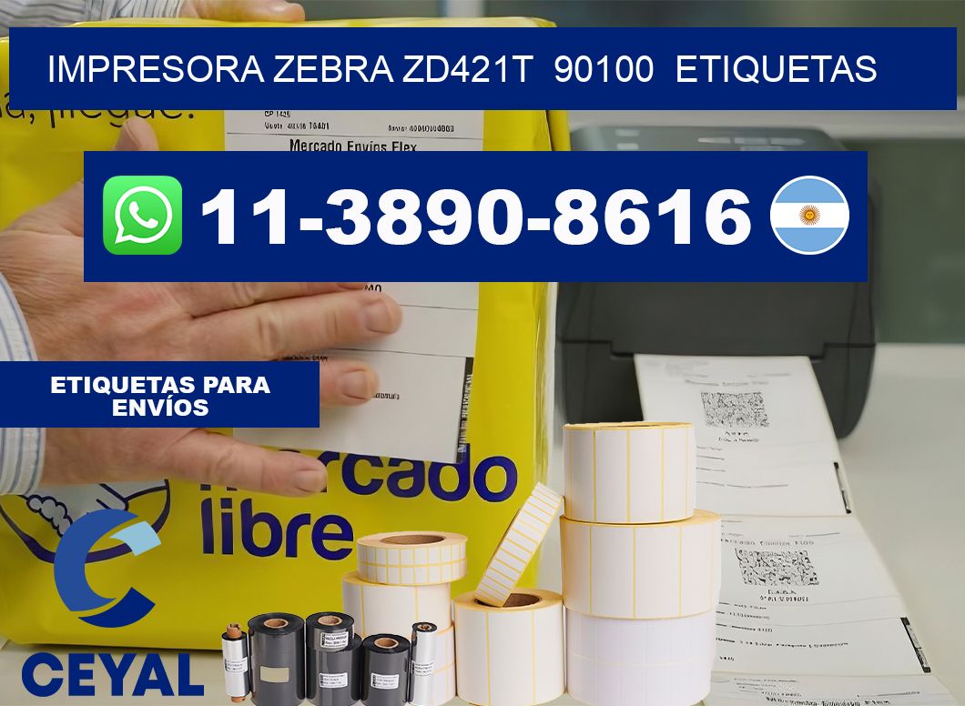 impresora zebra zd421t  90100  etiquetas