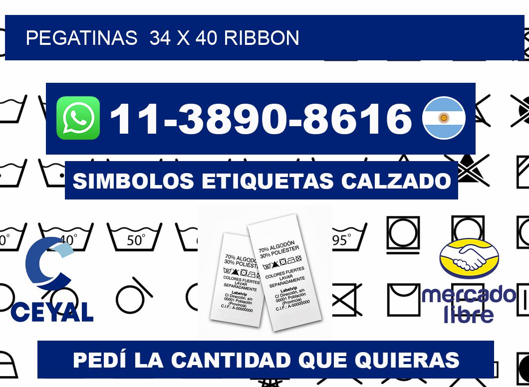 pegatinas  34 x 40 ribbon