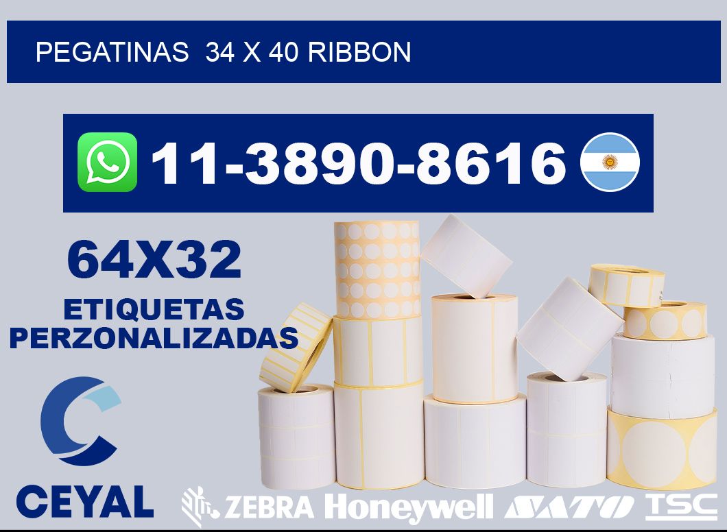 pegatinas  34 x 40 ribbon