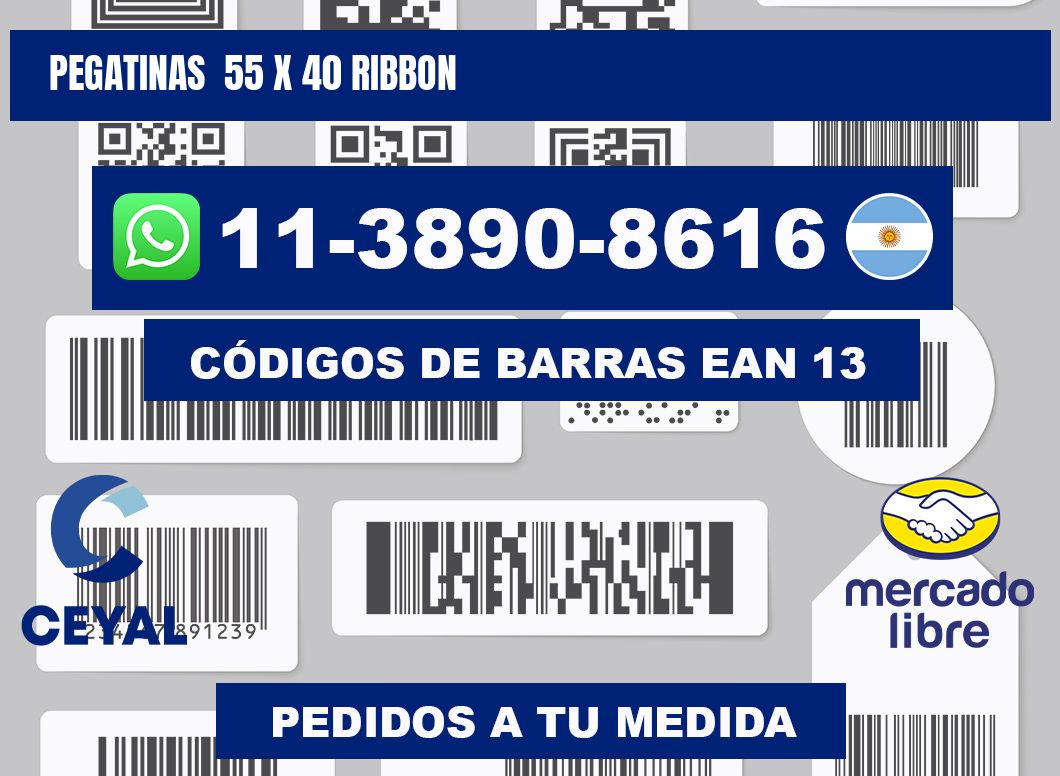 pegatinas  55 x 40 ribbon