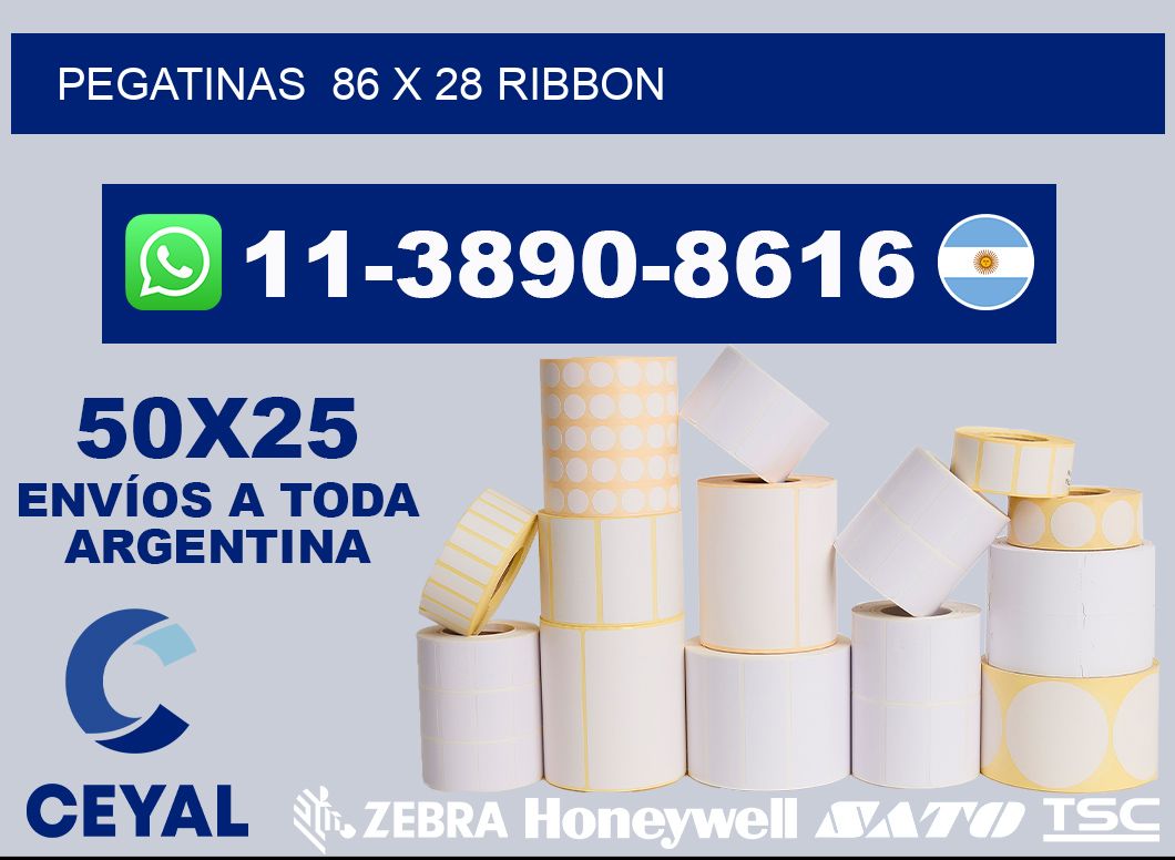 pegatinas  86 x 28 ribbon