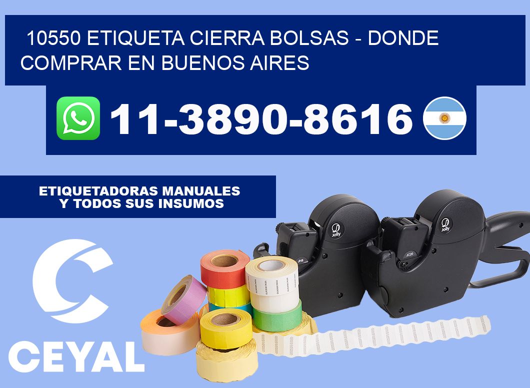 10550 etiqueta Cierra Bolsas - Donde Comprar en Buenos Aires