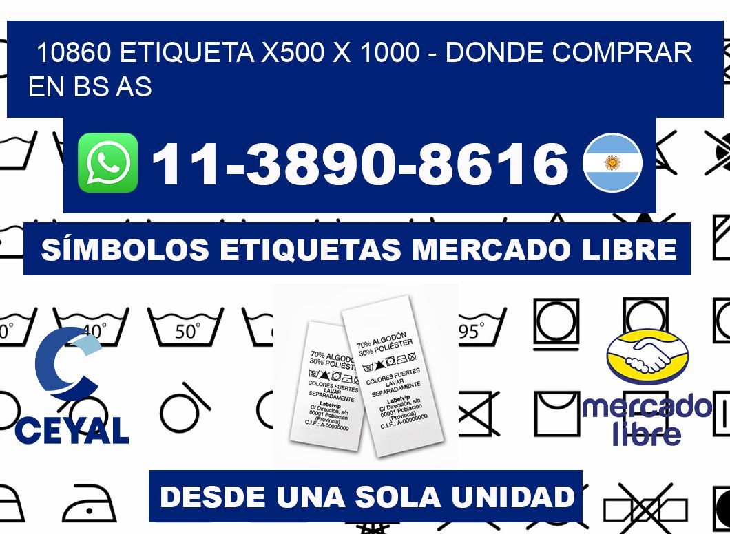 10860 etiqueta x500 x 1000 - Donde Comprar en bs as