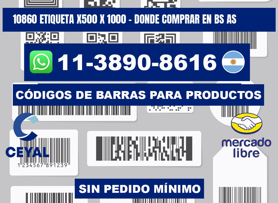 10860 etiqueta x500 x 1000 - Donde Comprar en bs as