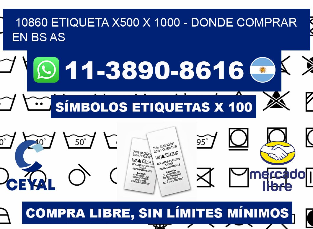 10860 etiqueta x500 x 1000 - Donde Comprar en bs as