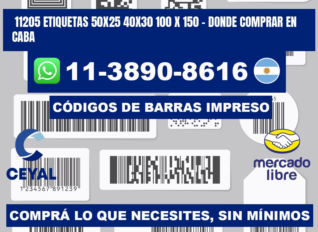 11205 etiquetas 50x25 40x30 100 x 150 - Donde Comprar en Caba