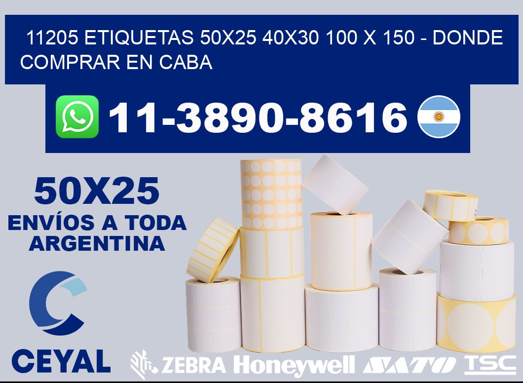 11205 etiquetas 50x25 40x30 100 x 150 - Donde Comprar en Caba