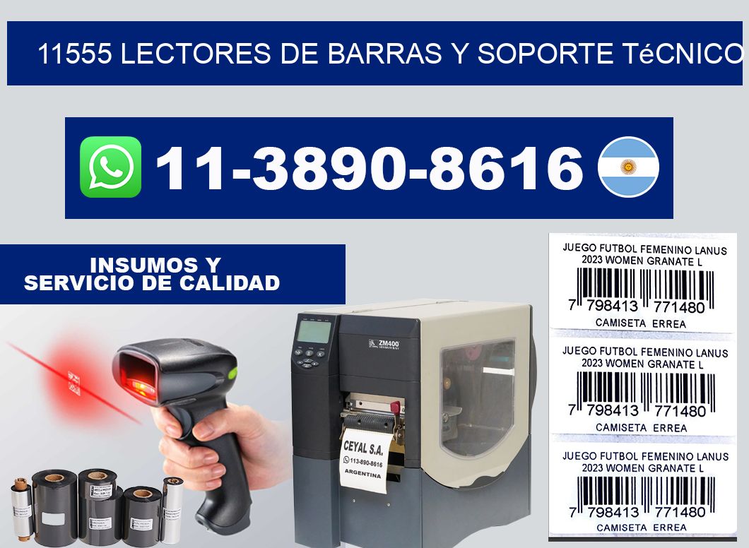 11555 Lectores de barras y Soporte Técnico