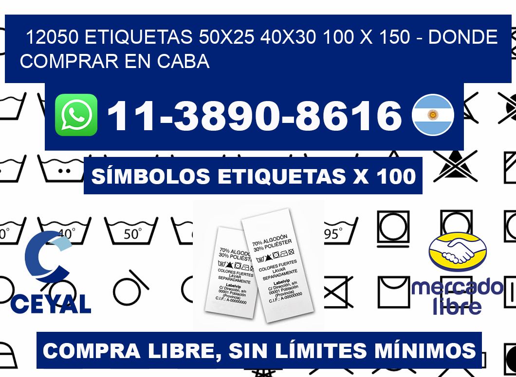 12050 etiquetas 50x25 40x30 100 x 150 - Donde Comprar en Caba