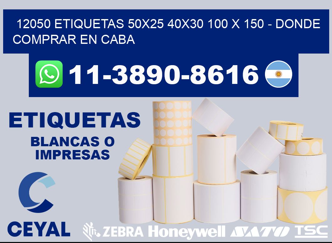 12050 etiquetas 50x25 40x30 100 x 150 - Donde Comprar en Caba