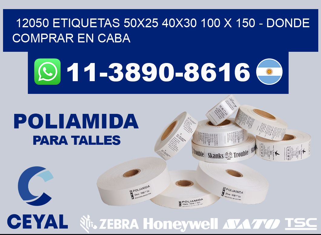 12050 etiquetas 50x25 40x30 100 x 150 - Donde Comprar en Caba
