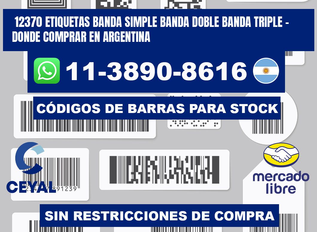 12370 etiquetas banda simple banda doble banda triple - Donde Comprar en Argentina