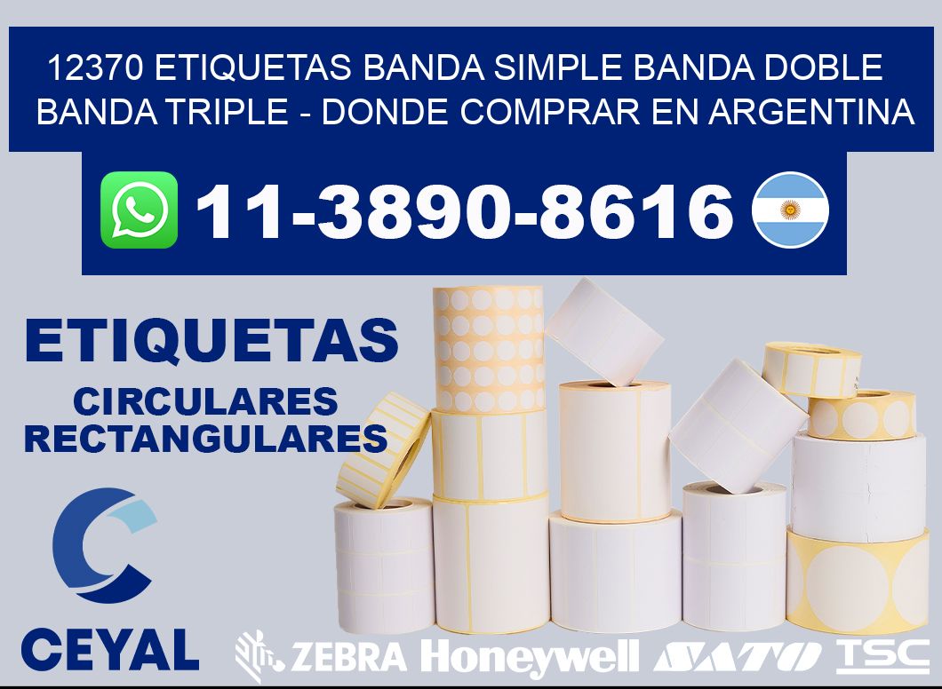 12370 etiquetas banda simple banda doble banda triple - Donde Comprar en Argentina