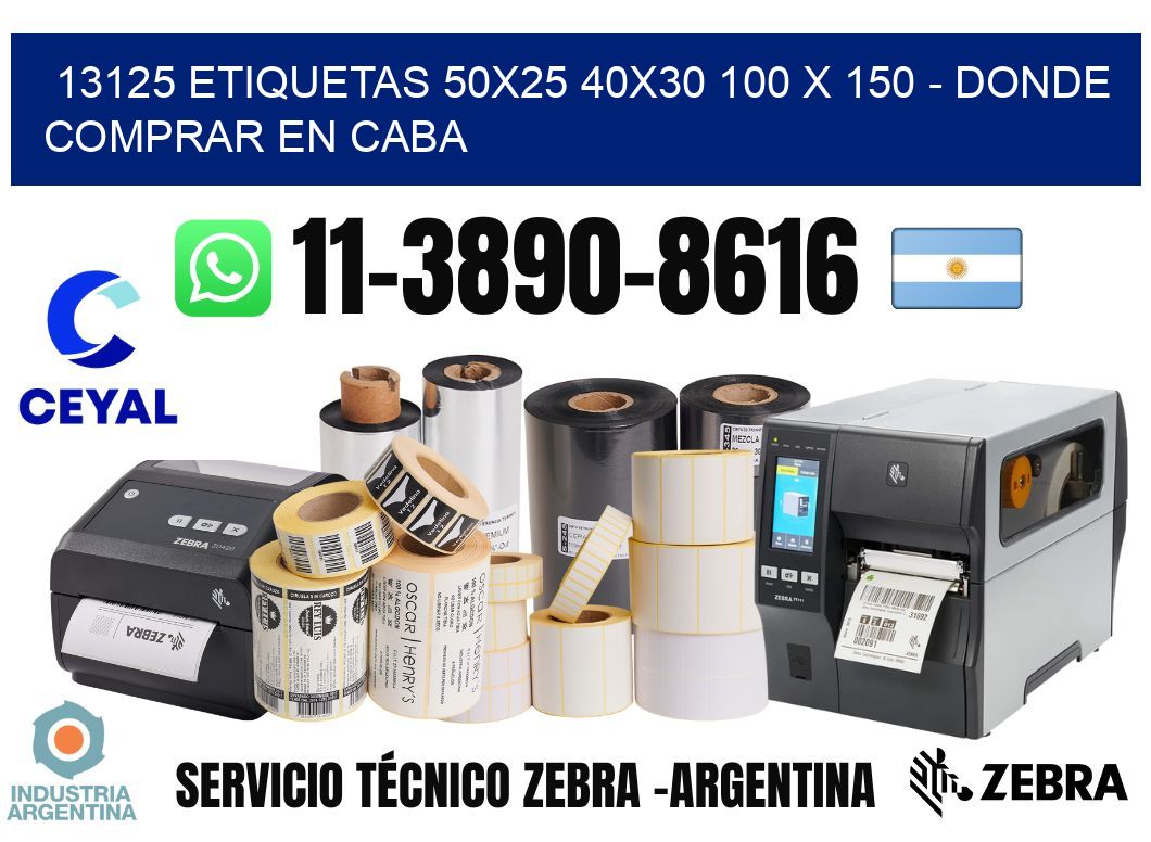 13125 etiquetas 50x25 40x30 100 x 150 - Donde Comprar en Caba