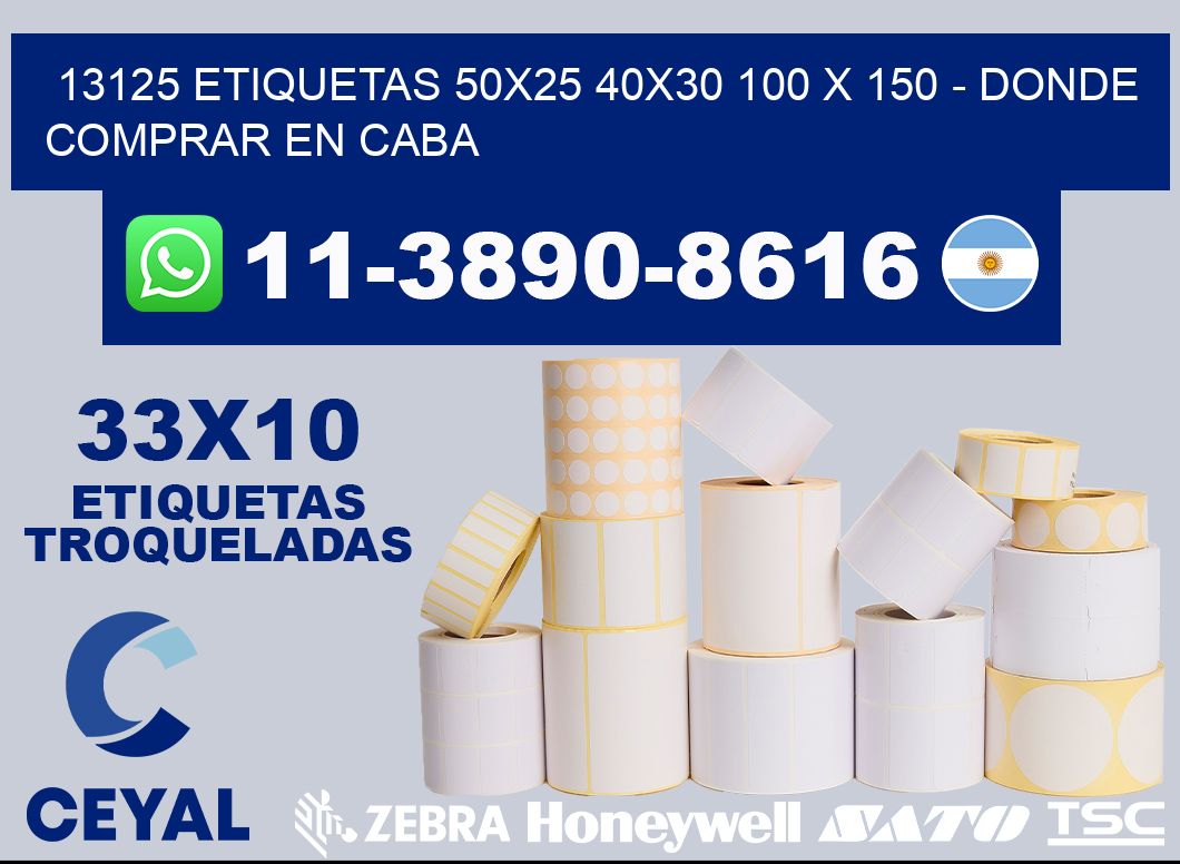 13125 etiquetas 50x25 40x30 100 x 150 - Donde Comprar en Caba