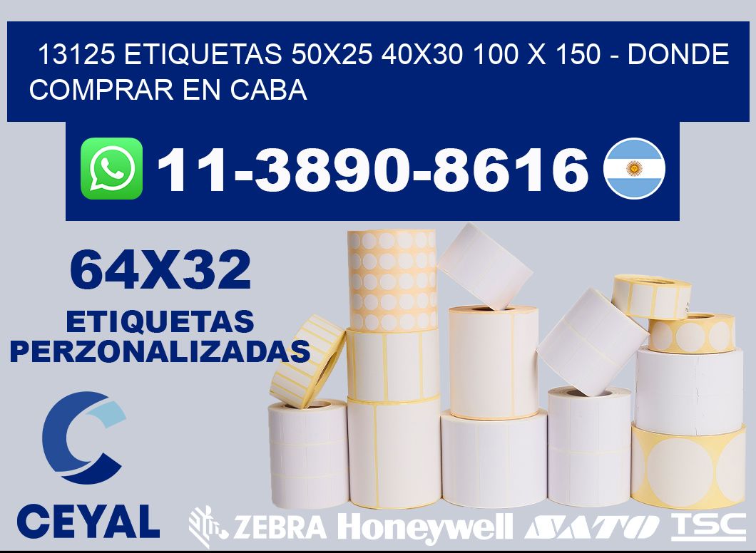 13125 etiquetas 50x25 40x30 100 x 150 - Donde Comprar en Caba