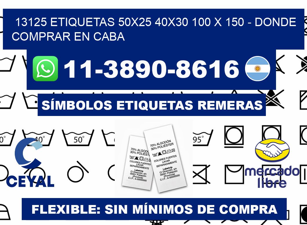 13125 etiquetas 50x25 40x30 100 x 150 - Donde Comprar en Caba