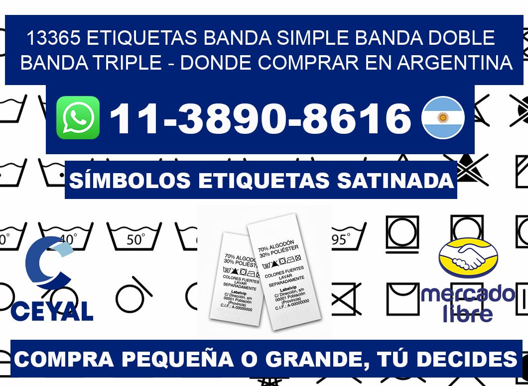 13365 etiquetas banda simple banda doble banda triple - Donde Comprar en Argentina