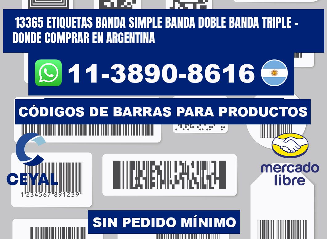 13365 etiquetas banda simple banda doble banda triple - Donde Comprar en Argentina