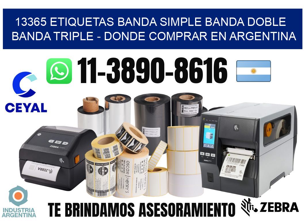 13365 etiquetas banda simple banda doble banda triple - Donde Comprar en Argentina