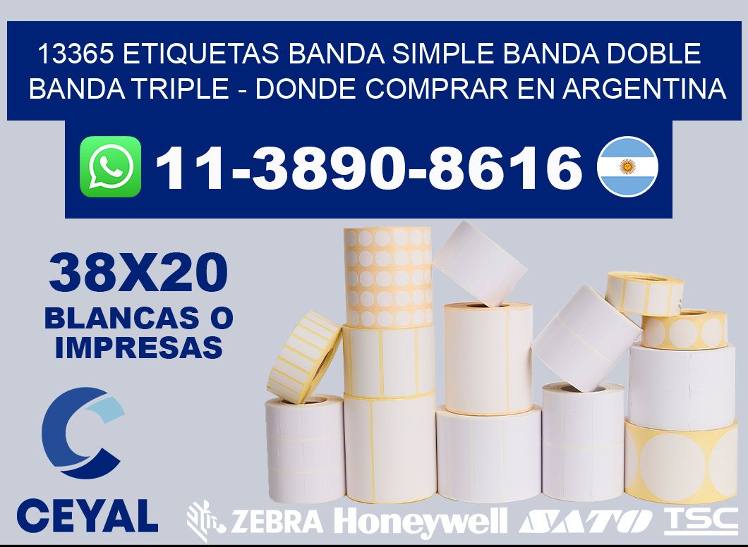 13365 etiquetas banda simple banda doble banda triple - Donde Comprar en Argentina
