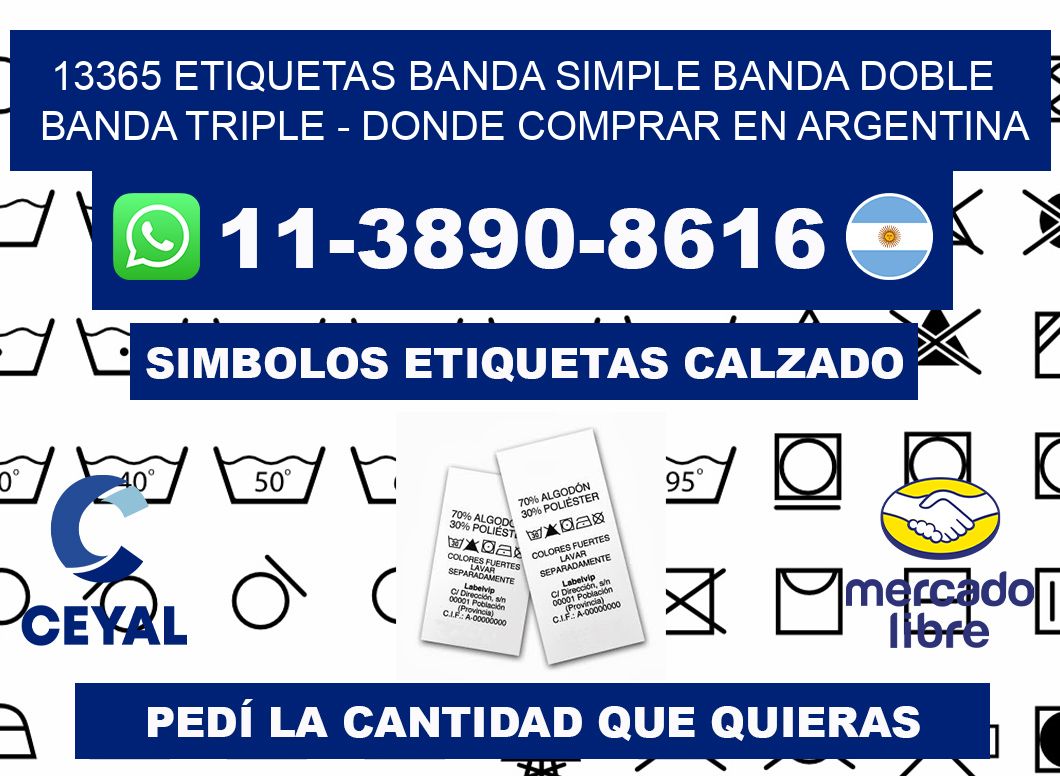 13365 etiquetas banda simple banda doble banda triple - Donde Comprar en Argentina