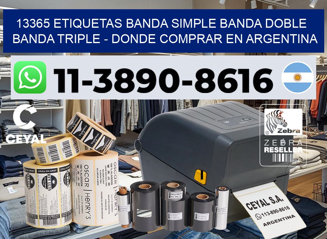 13365 etiquetas banda simple banda doble banda triple – Donde Comprar en Argentina