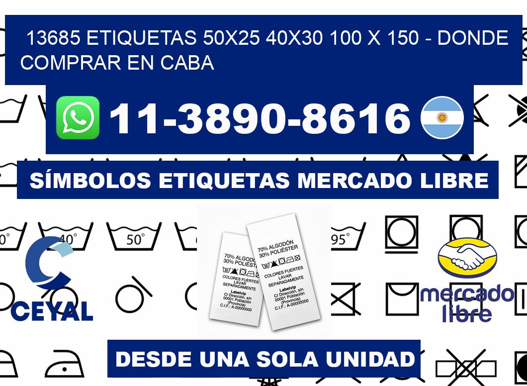 13685 etiquetas 50x25 40x30 100 x 150 - Donde Comprar en Caba