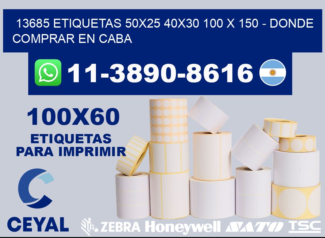 13685 etiquetas 50x25 40x30 100 x 150 - Donde Comprar en Caba
